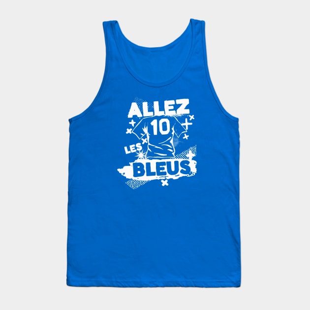 Vintage French Football // Retro Grunge France Soccer // Allez les Bleus Tank Top by SLAG_Creative